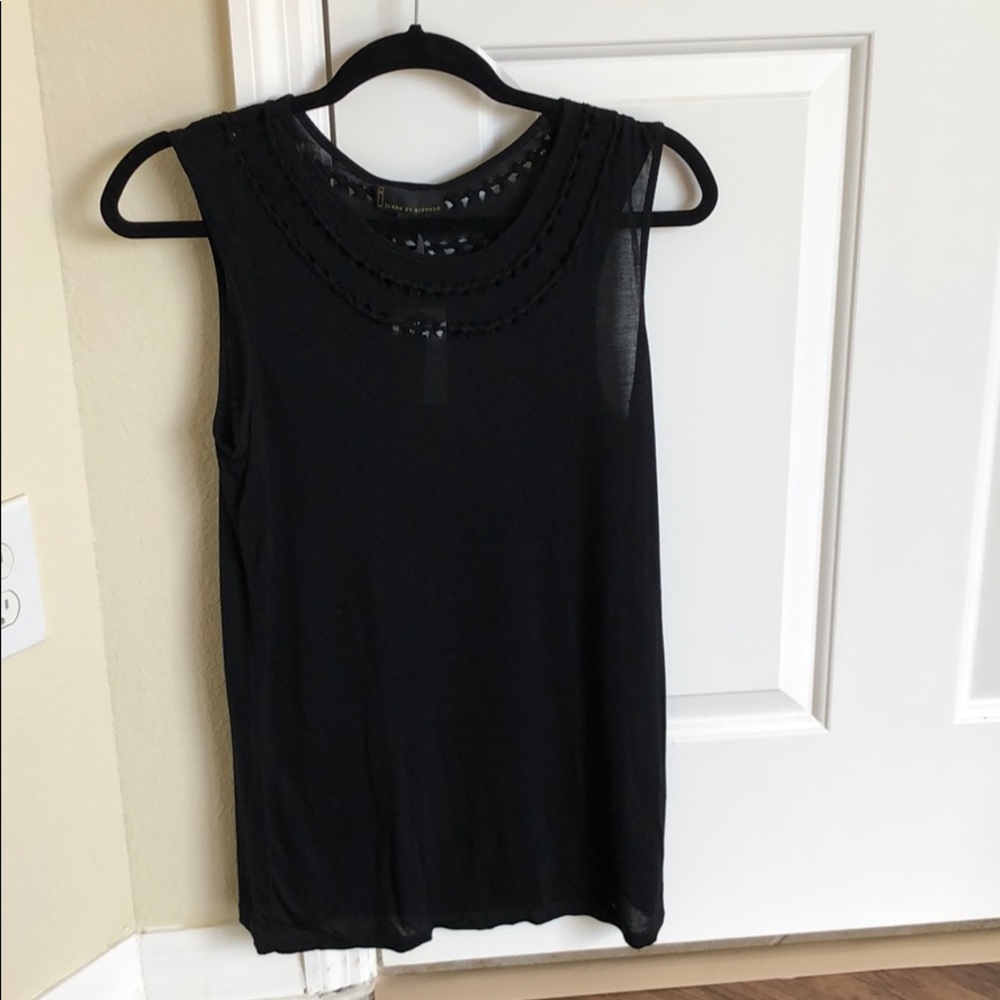 Black sleeveless top